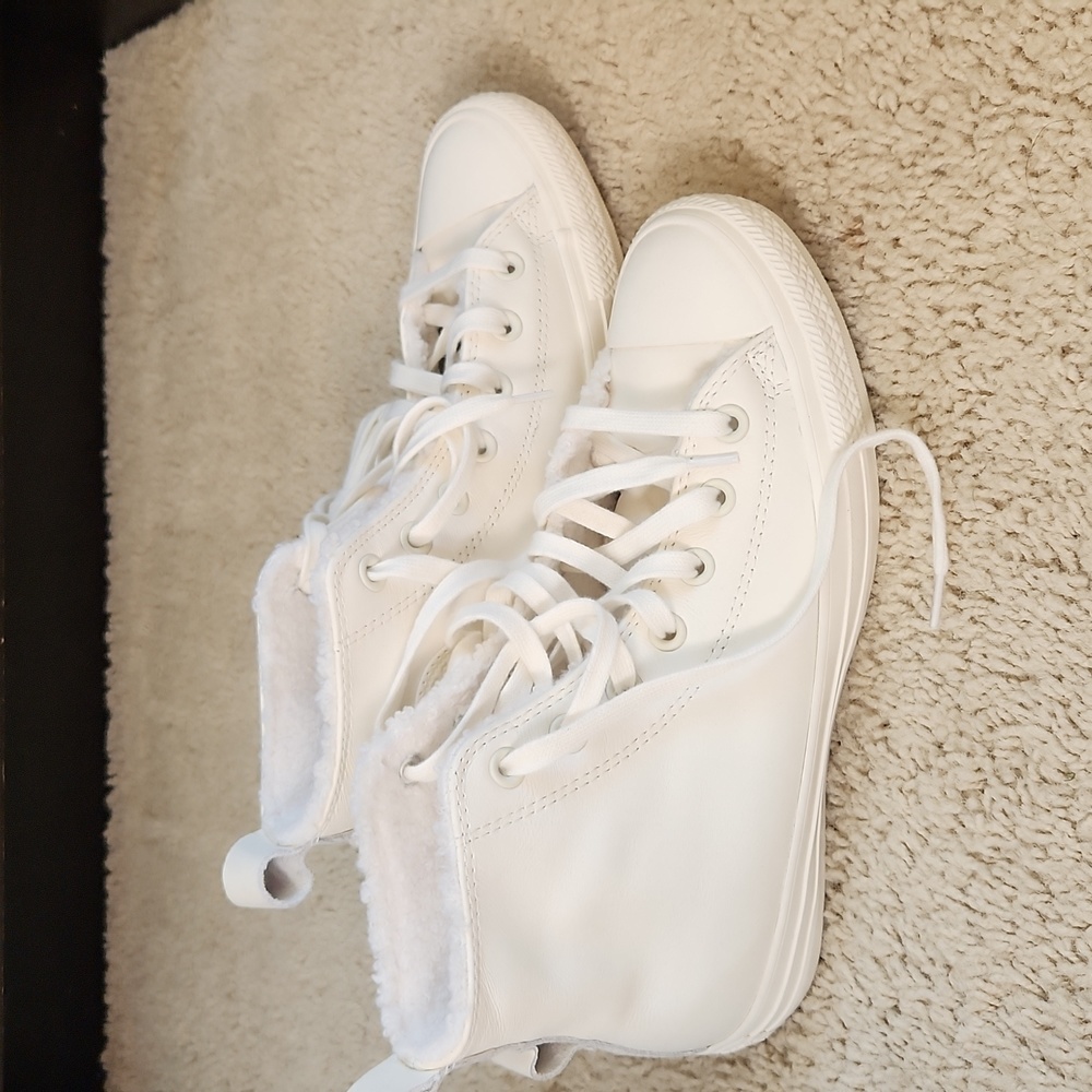 Converse Sherpa Hightop White Sneakers